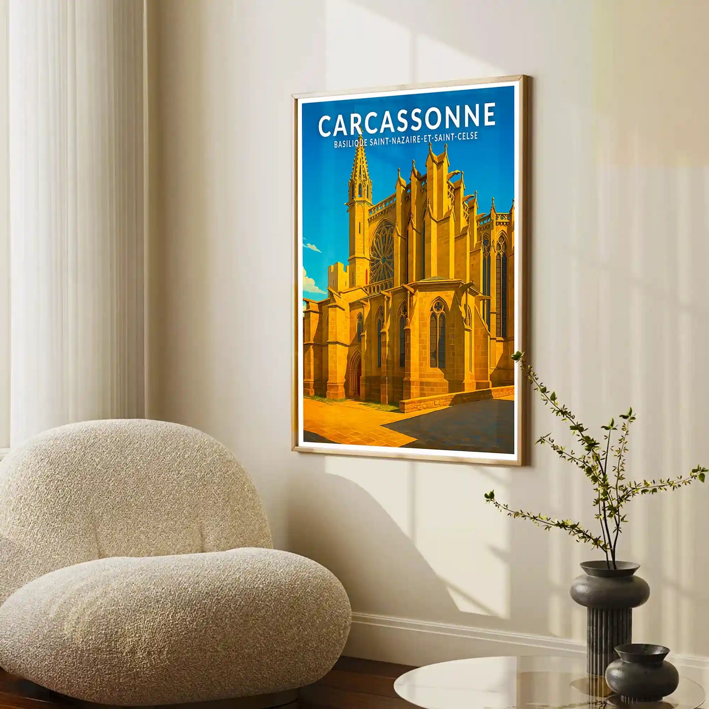 Affiche - Carcassonne - Basilique Saint-Nazaire-et-Saint-Celse