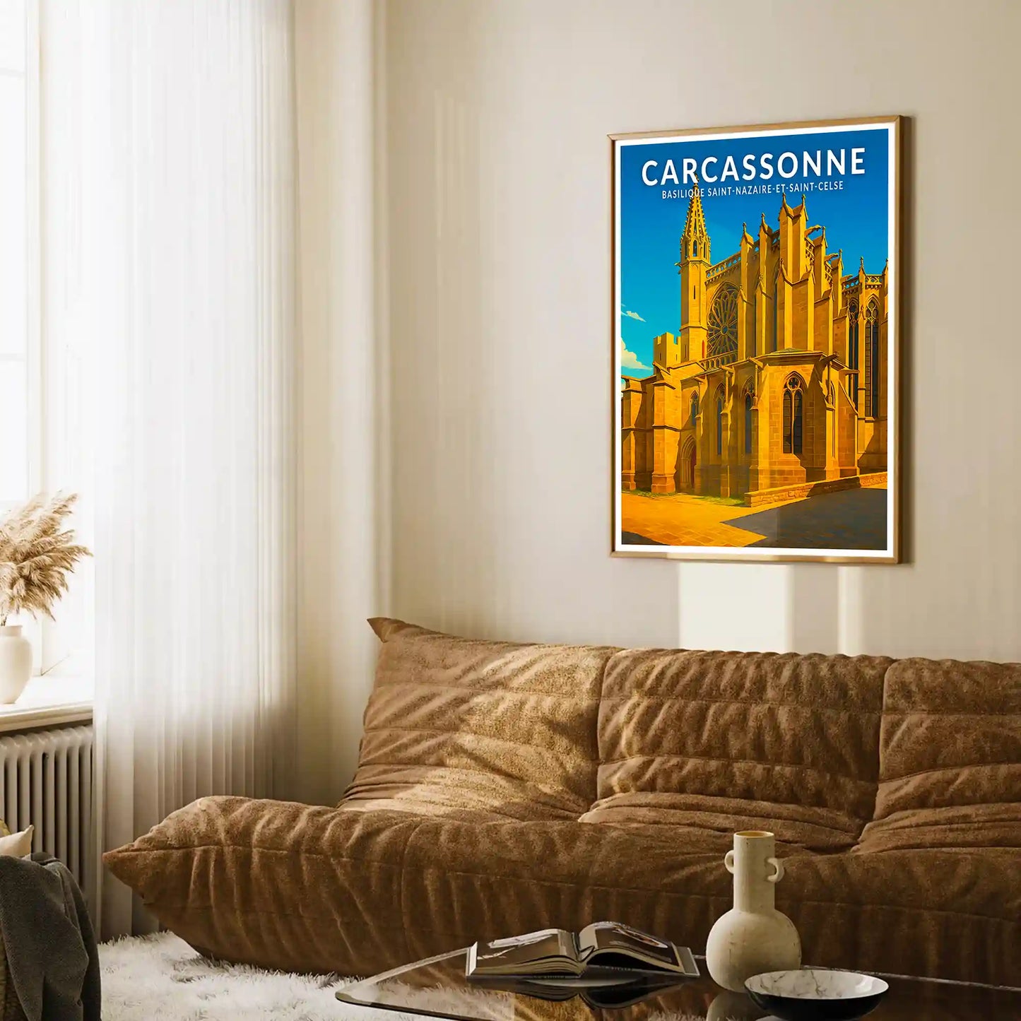 Affiche - Carcassonne - Basilique Saint-Nazaire-et-Saint-Celse