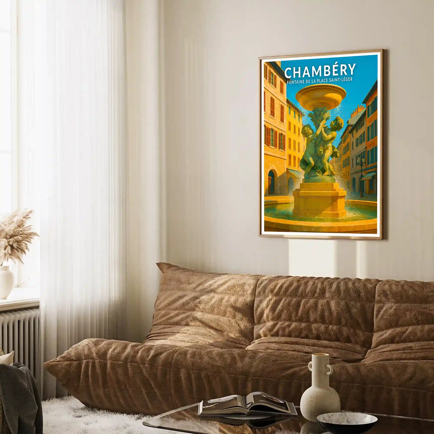 Affiche - Chambéry - Fontaine de la Place Saint-Léger