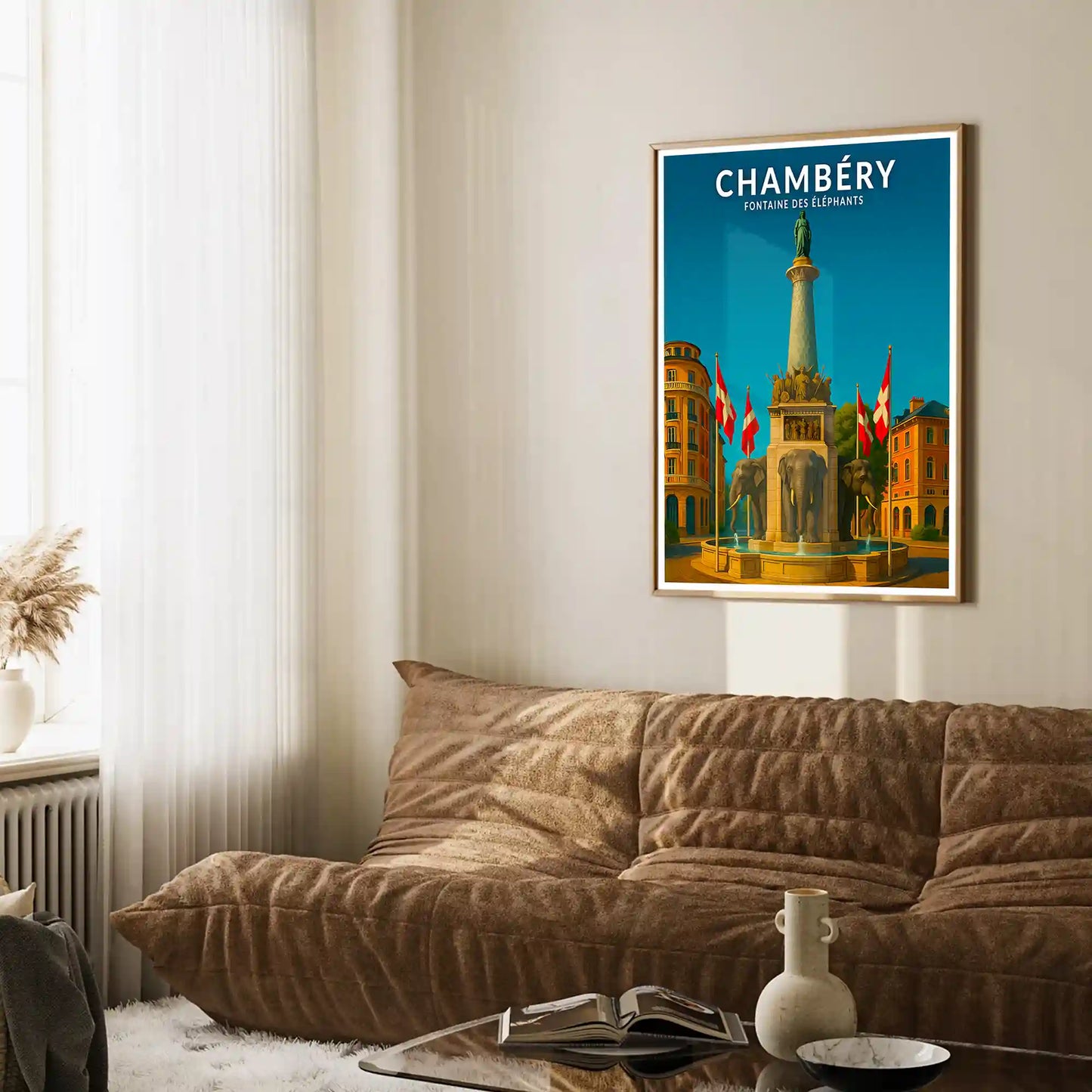 Affiche - Chambéry - Fontaine des Éléphants