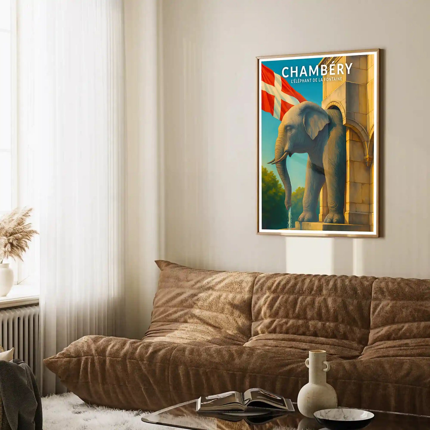 Affiche - Chambéry - l'Éléphant de la Fontaine