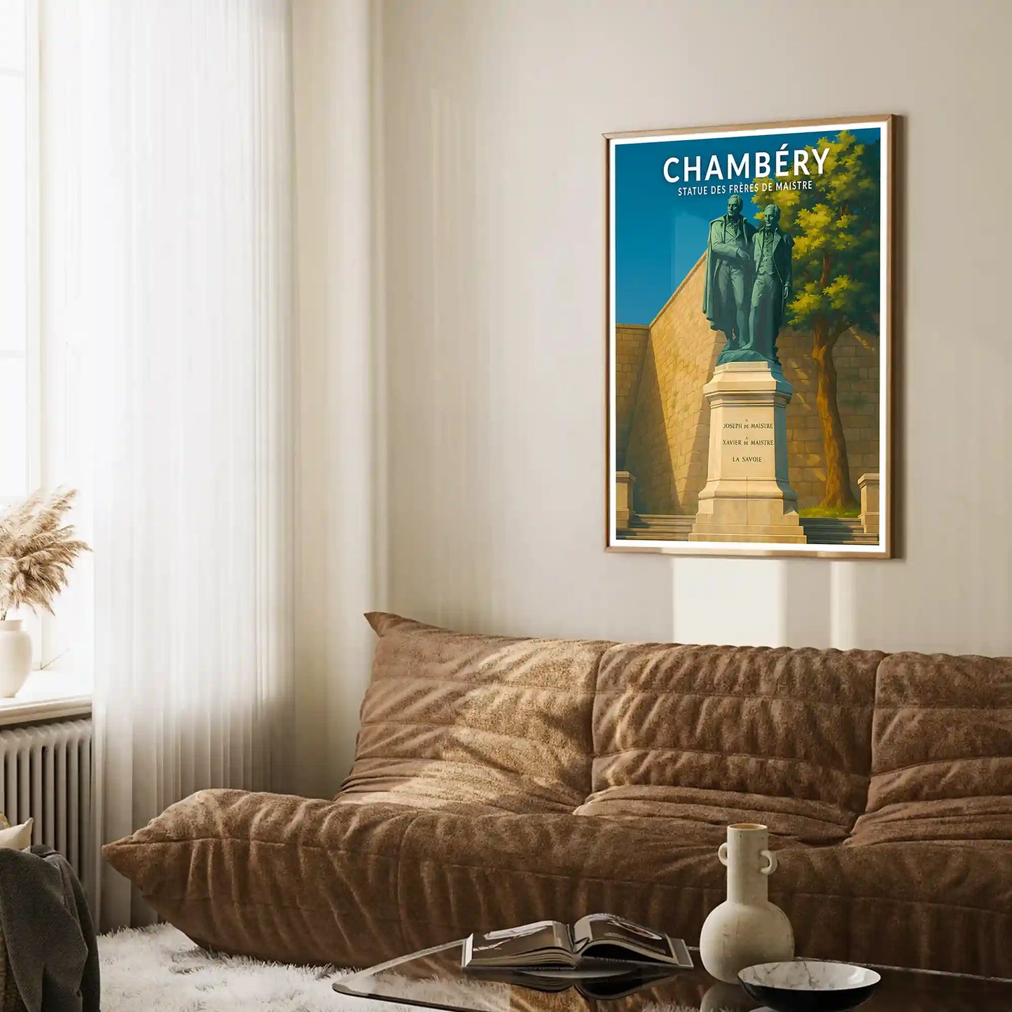 Affiche - Chambéry - Statue des Frères de Maistre