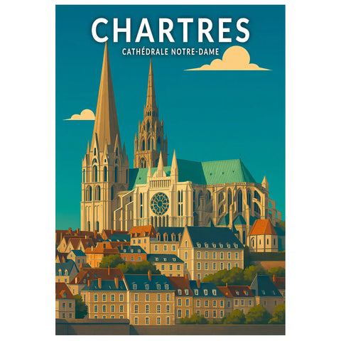 Affiche - Chartres - Cathédrale Notre-Dame