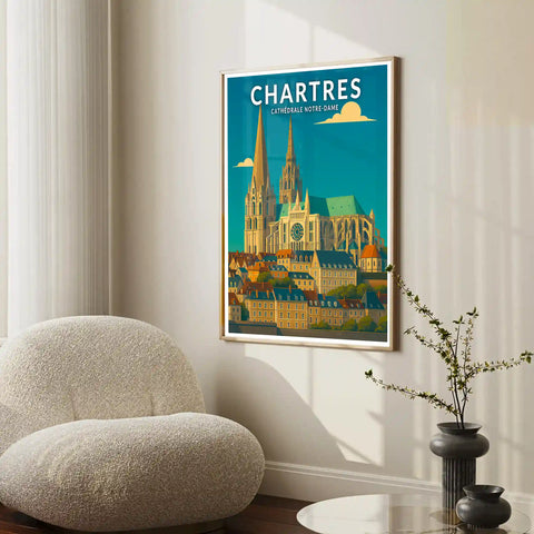Affiche - Chartres - Cathédrale Notre-Dame