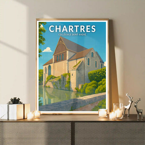 Affiche - Chartres - Collégiale Saint-André