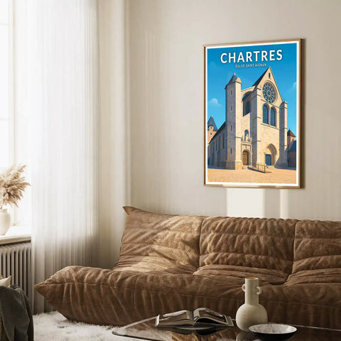 Affiche - Chartres - Église Saint-Aignan