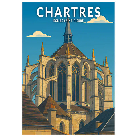 Affiche - Chartres - Église Saint-Pierre