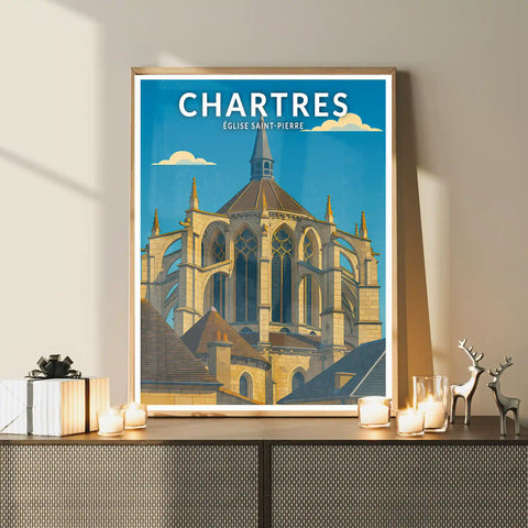 Affiche - Chartres - Église Saint-Pierre