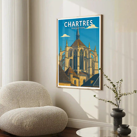 Affiche - Chartres - Église Saint-Pierre