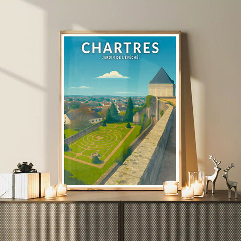 Affiche - Chartres - Jardin de l'Évêché