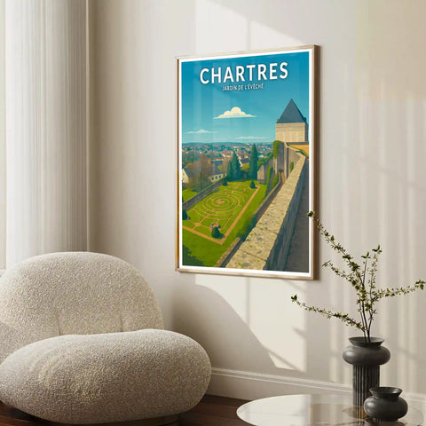 Affiche - Chartres - Jardin de l'Évêché