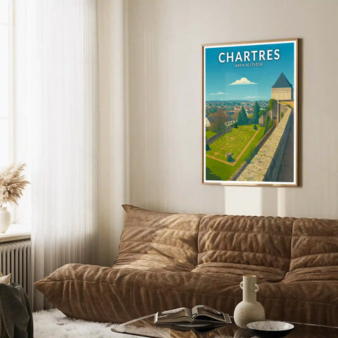 Affiche - Chartres - Jardin de l'Évêché
