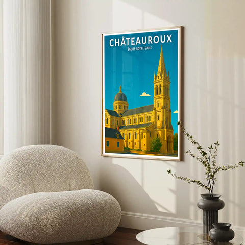 Affiche - Châteauroux - Église Notre-Dame
