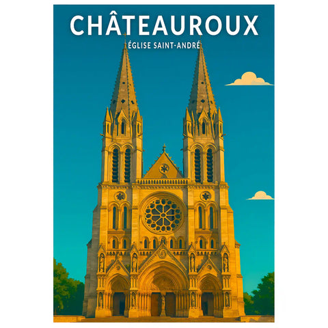 Affiche - Châteauroux - Église Saint-André