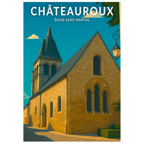 Affiche - Châteauroux - Église Saint-Martial