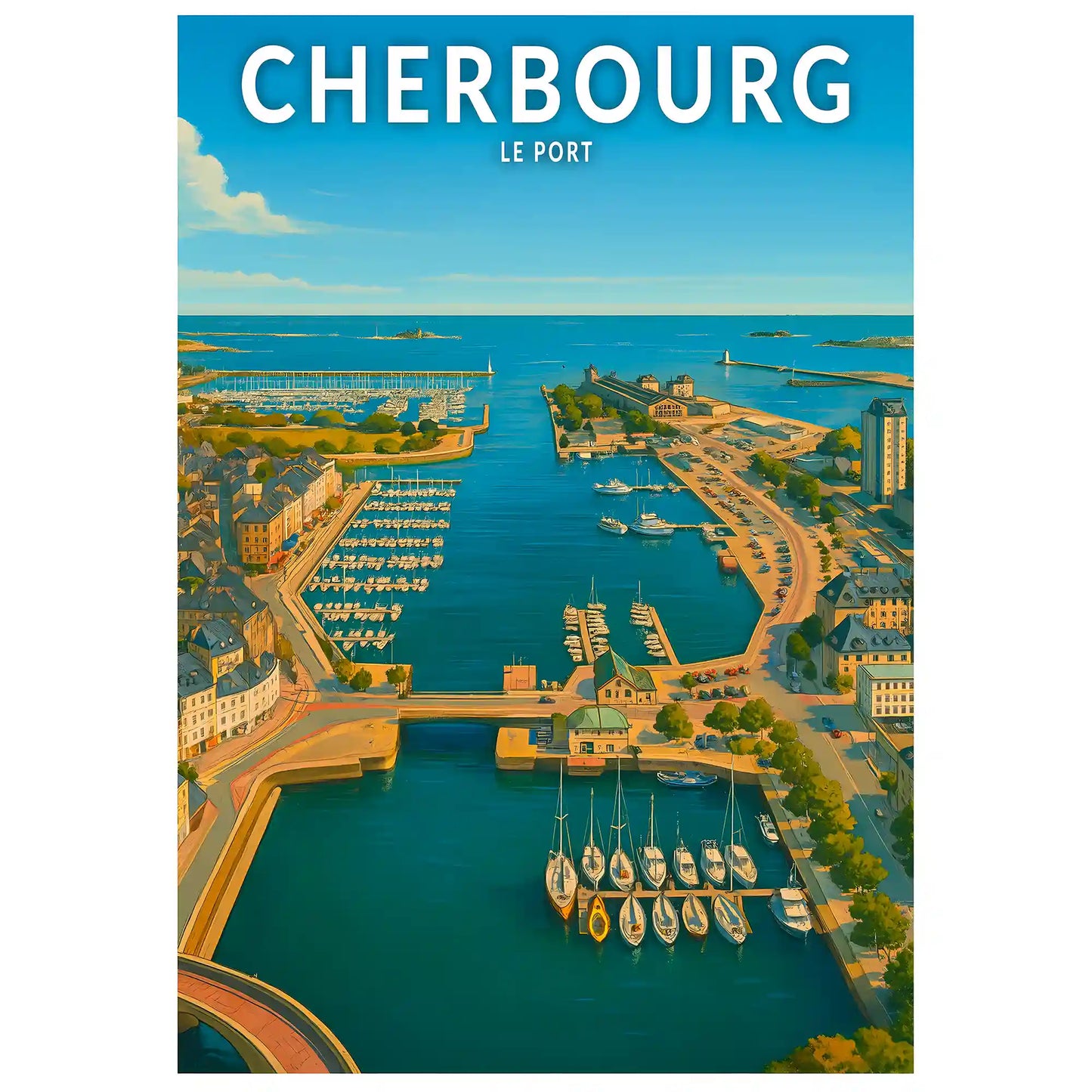 Affiche - Cherbourg - Le Port