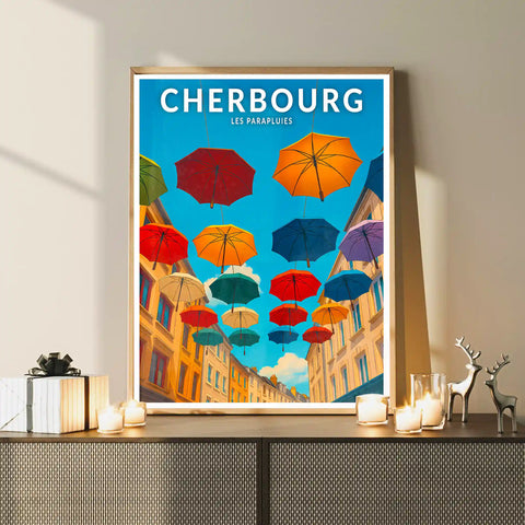 Affiche - Cherbourg - Les Parapluies