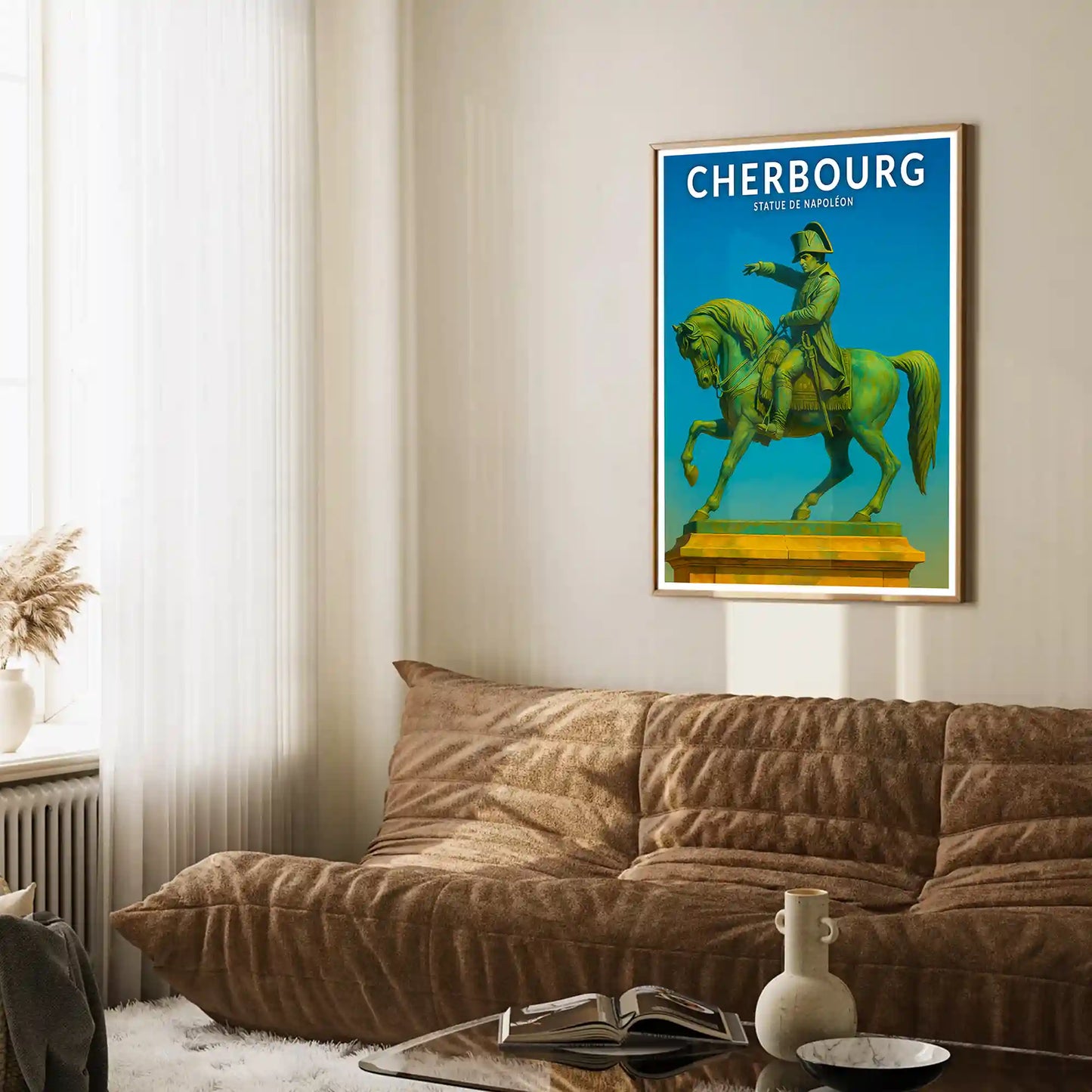 Affiche - Cherbourg - Statue de Napoléon