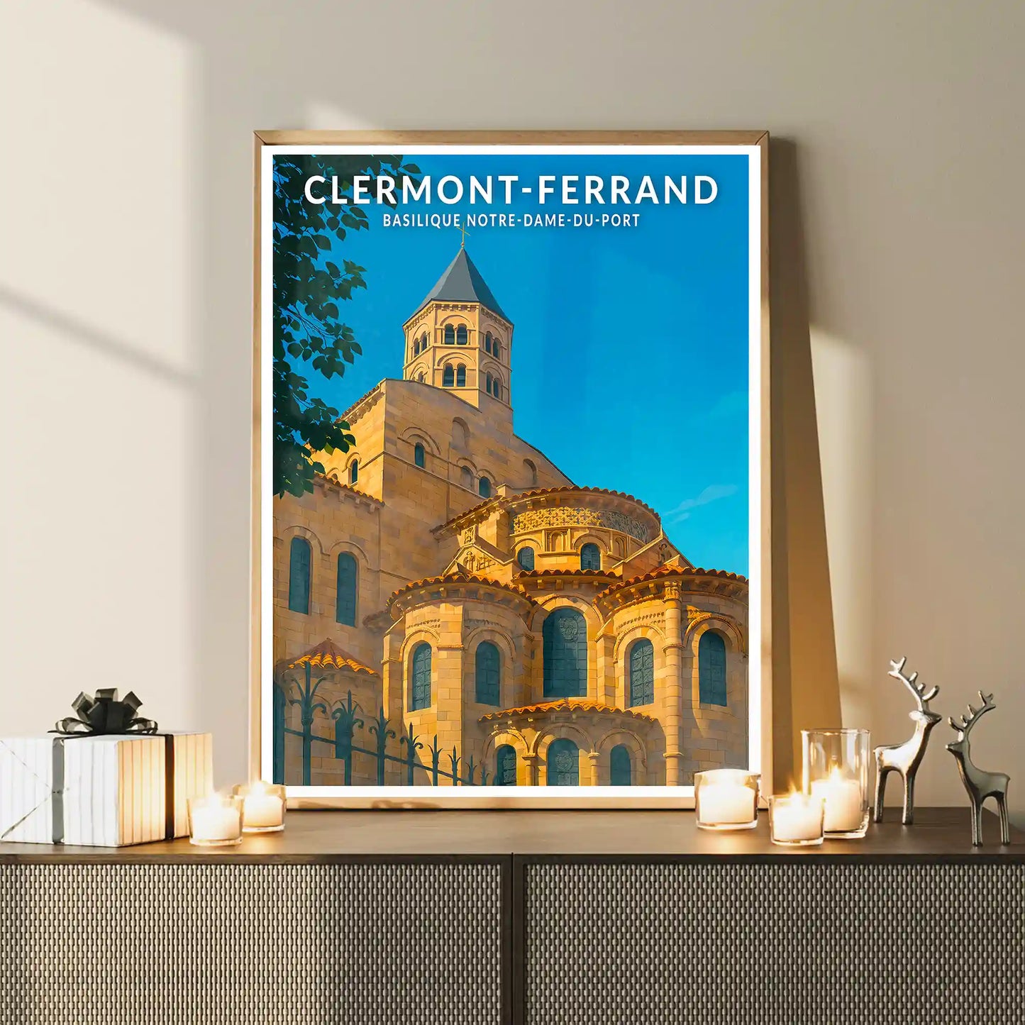 Affiche - Clermont-Ferrand - Basilique Notre-Dame-du-Port