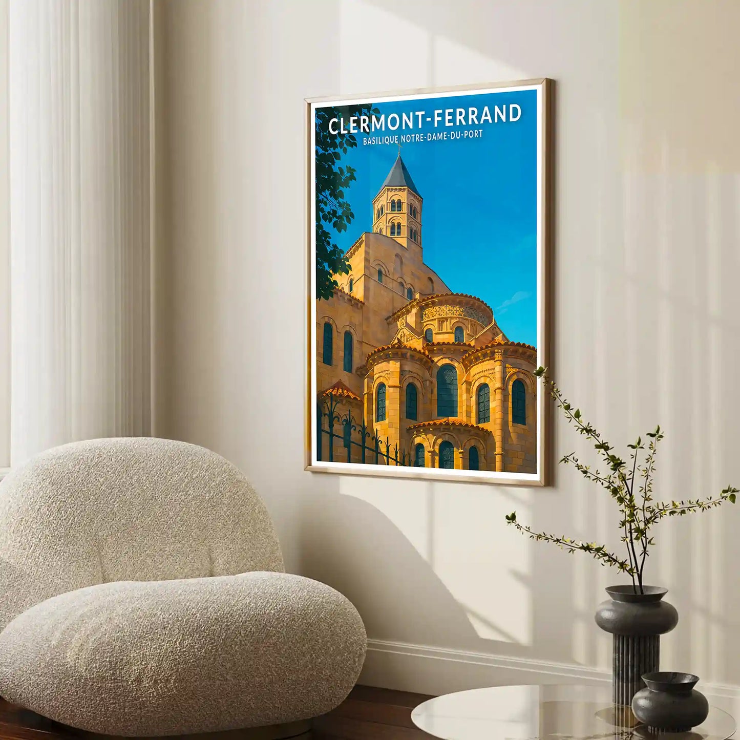 Affiche - Clermont-Ferrand - Basilique Notre-Dame-du-Port