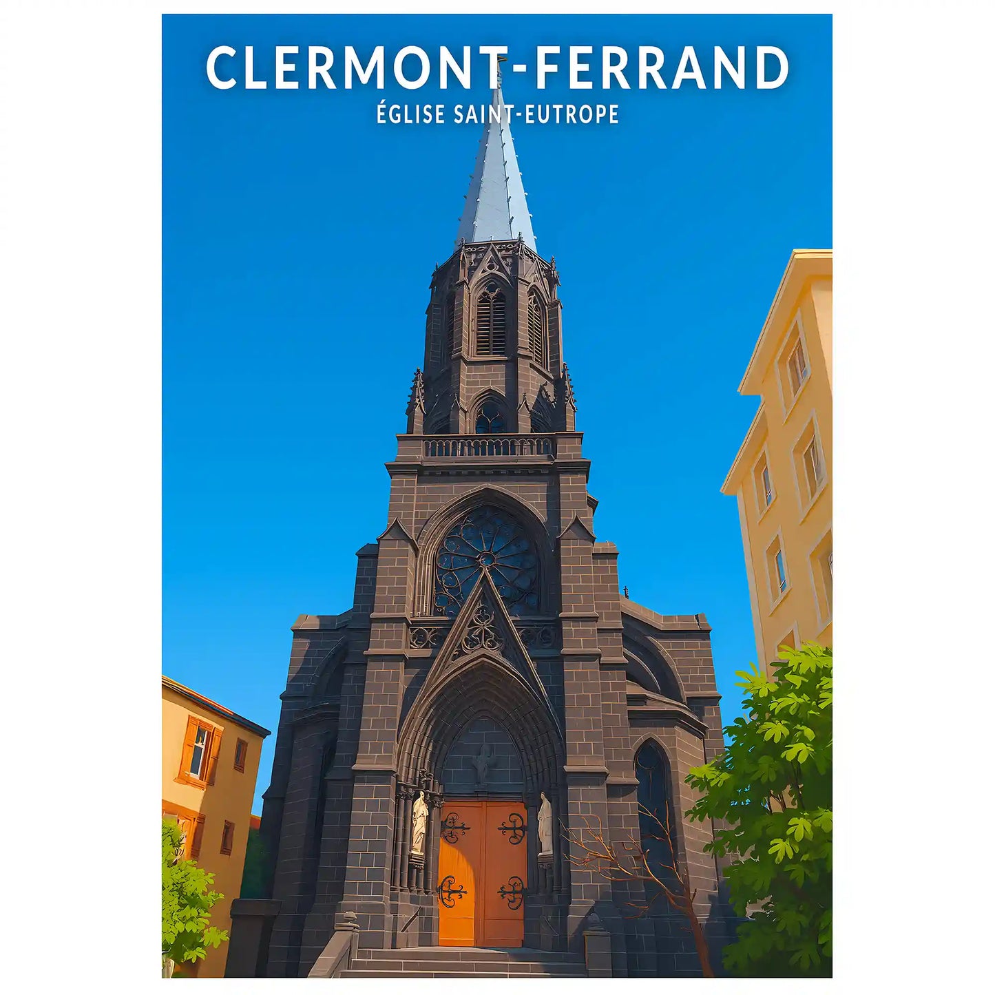 Affiche - Clermont-Ferrand - Église Saint-Eutrope