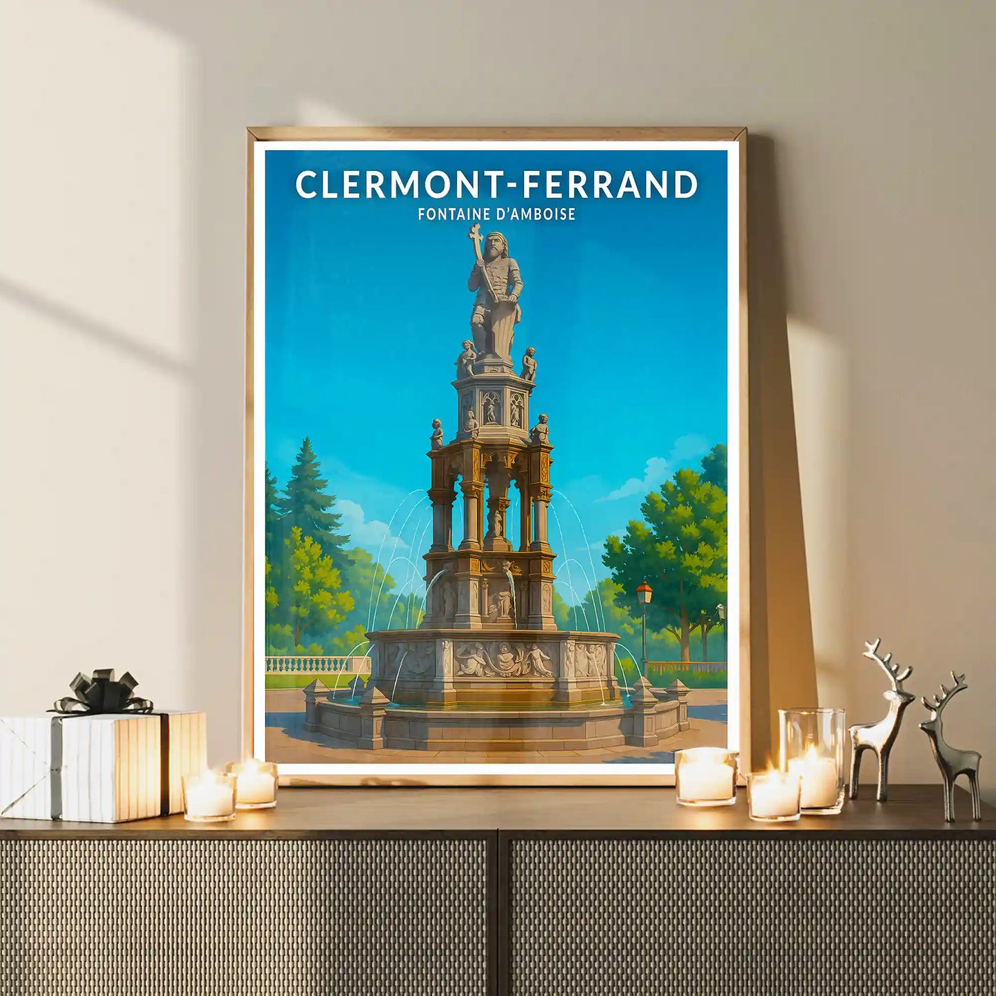 Affiche - Clermont-Ferrand - Fontaine d'Amboise