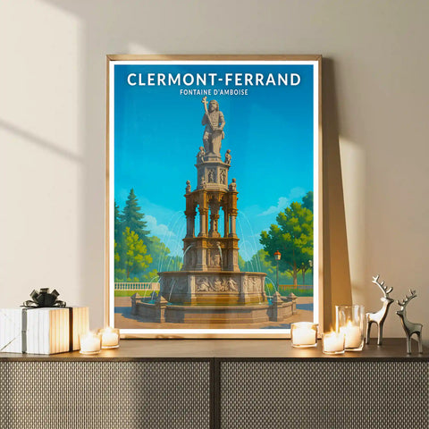 Affiche - Clermont-Ferrand - Fontaine d'Amboise