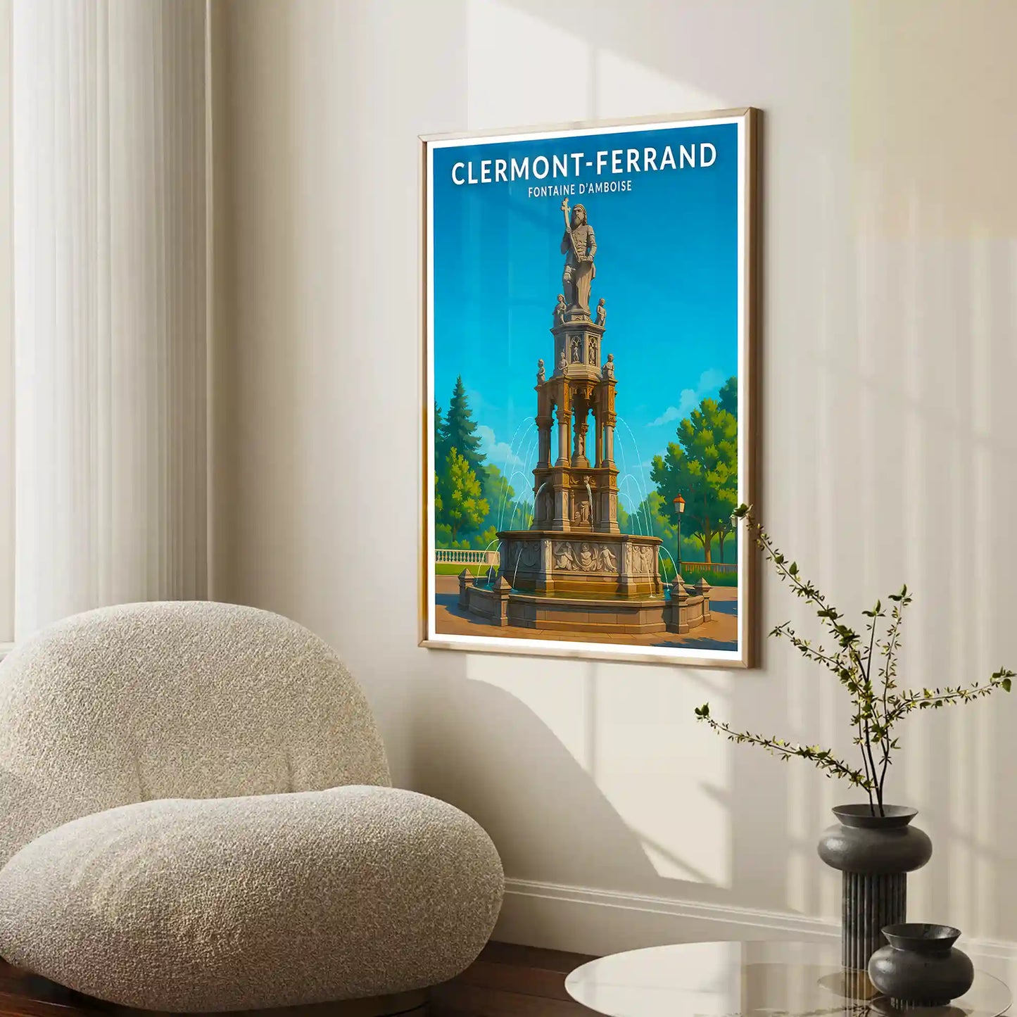 Affiche - Clermont-Ferrand - Fontaine d'Amboise