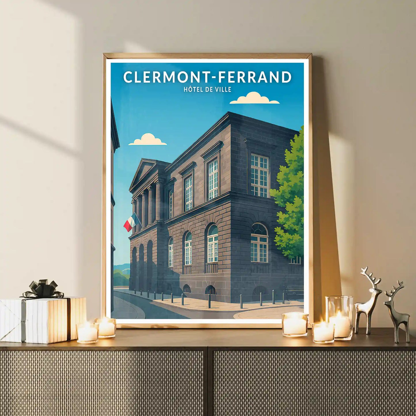 Affiche - Clermont-Ferrand - Hôtel de Ville