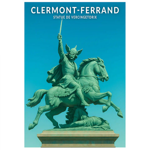 Affiche - Clermont-Ferrand - Statue de Vercingetorix