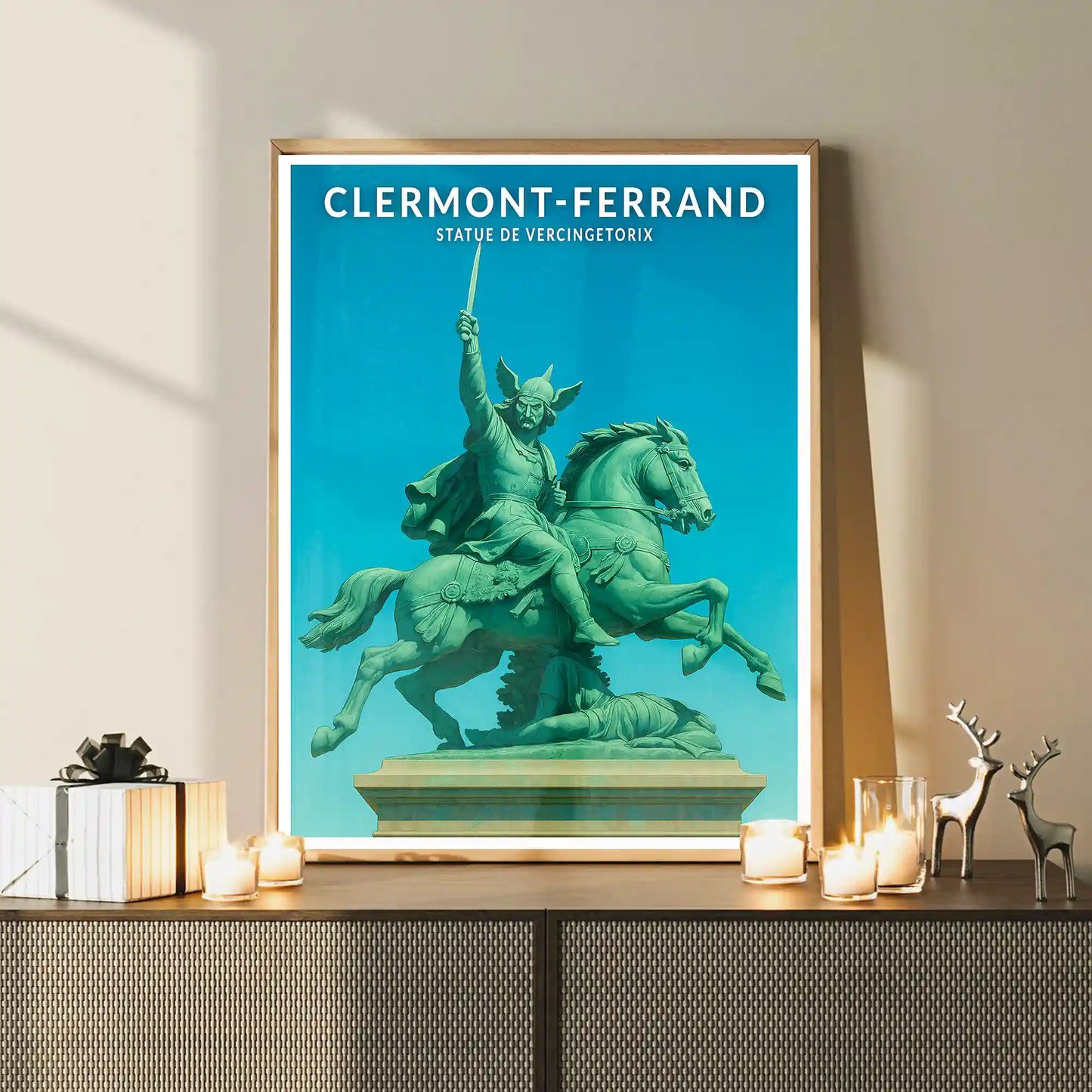 Affiche - Clermont-Ferrand - Statue de Vercingetorix