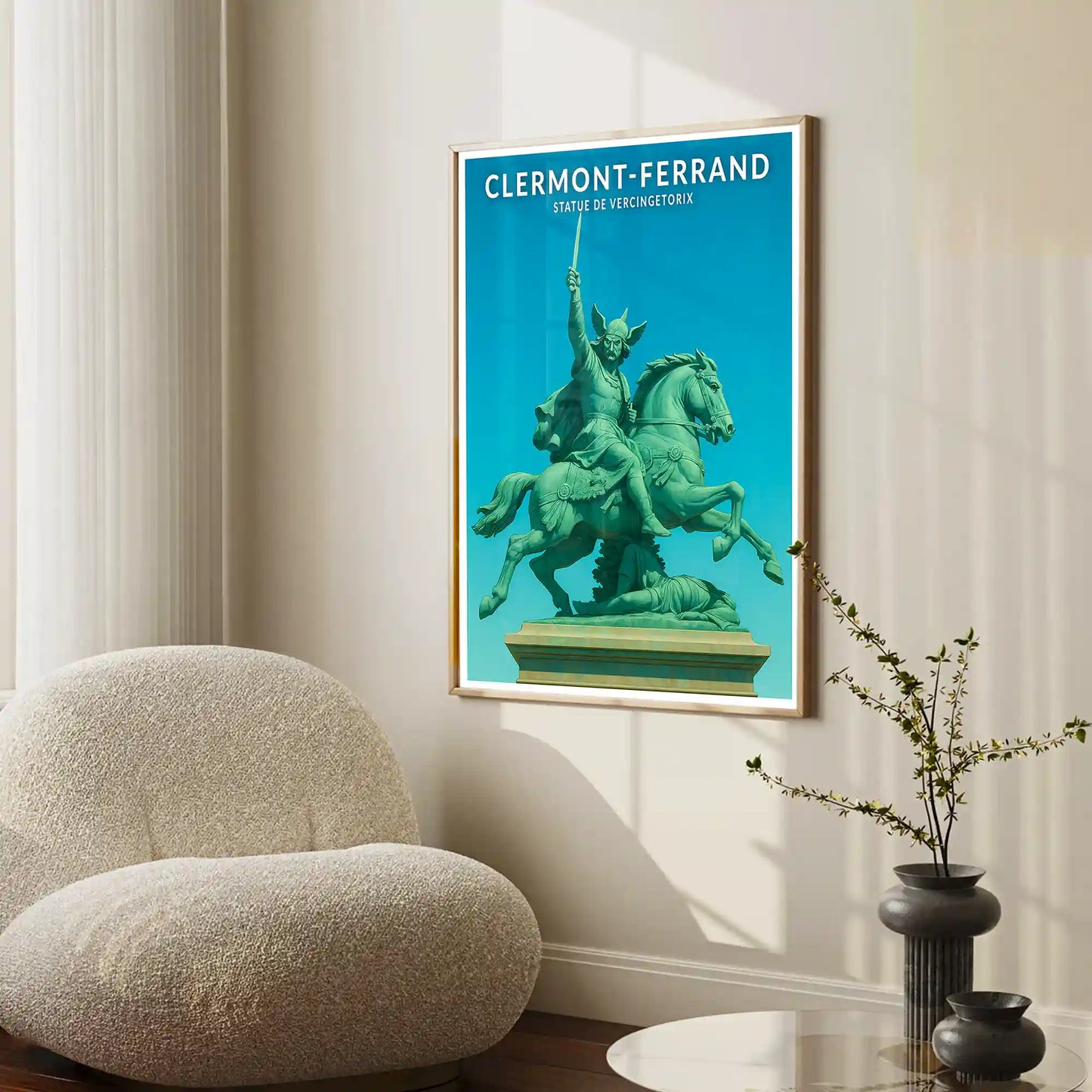Affiche - Clermont-Ferrand - Statue de Vercingetorix