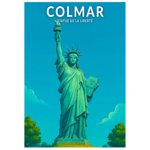 Affiche - Colmar - Statue de la Liberté