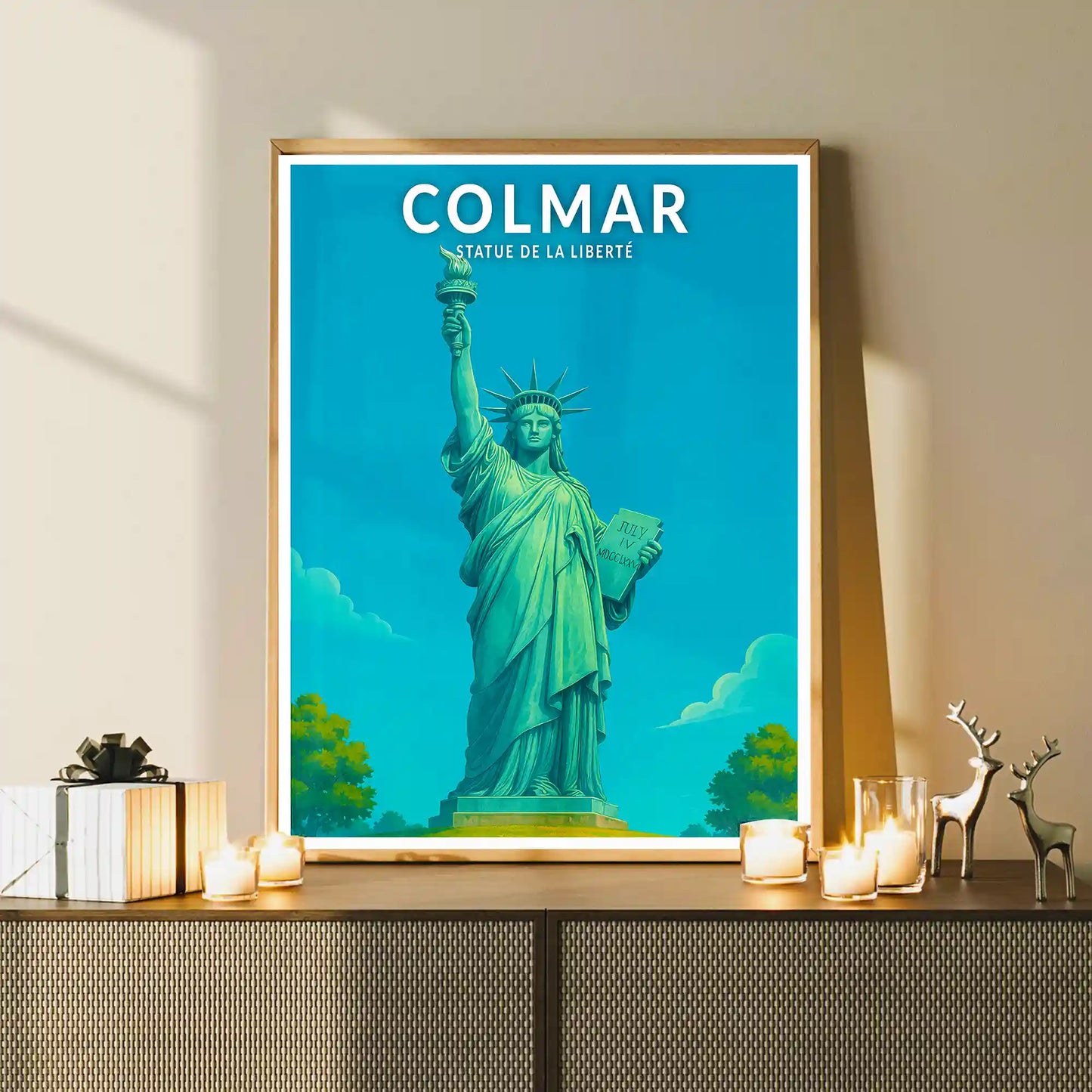 Affiche - Colmar - Statue de la Liberté