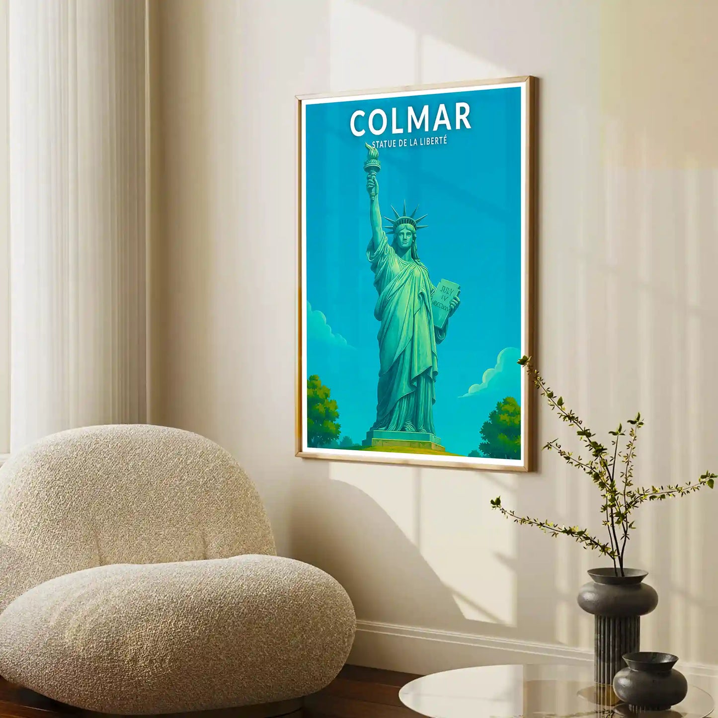 Affiche - Colmar - Statue de la Liberté