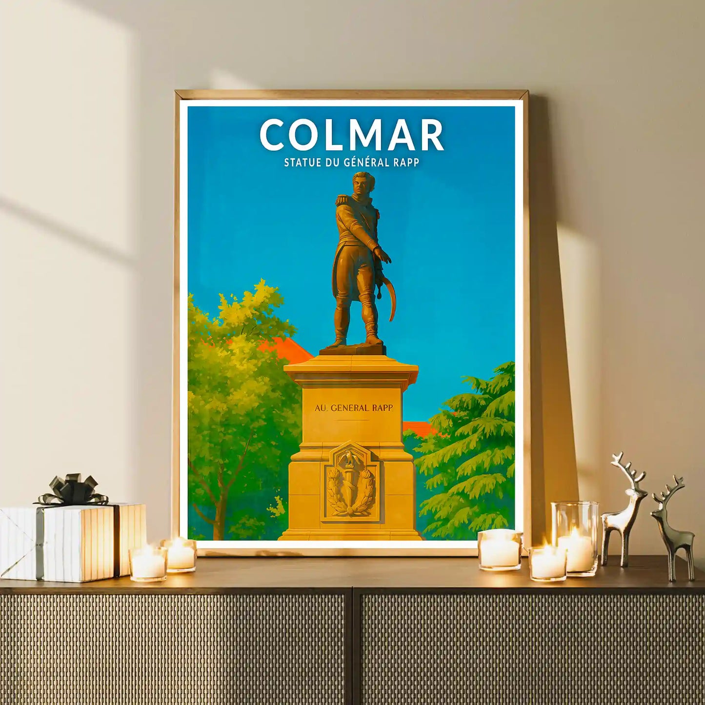 Affiche - Colmar - Statue du Général Rapp