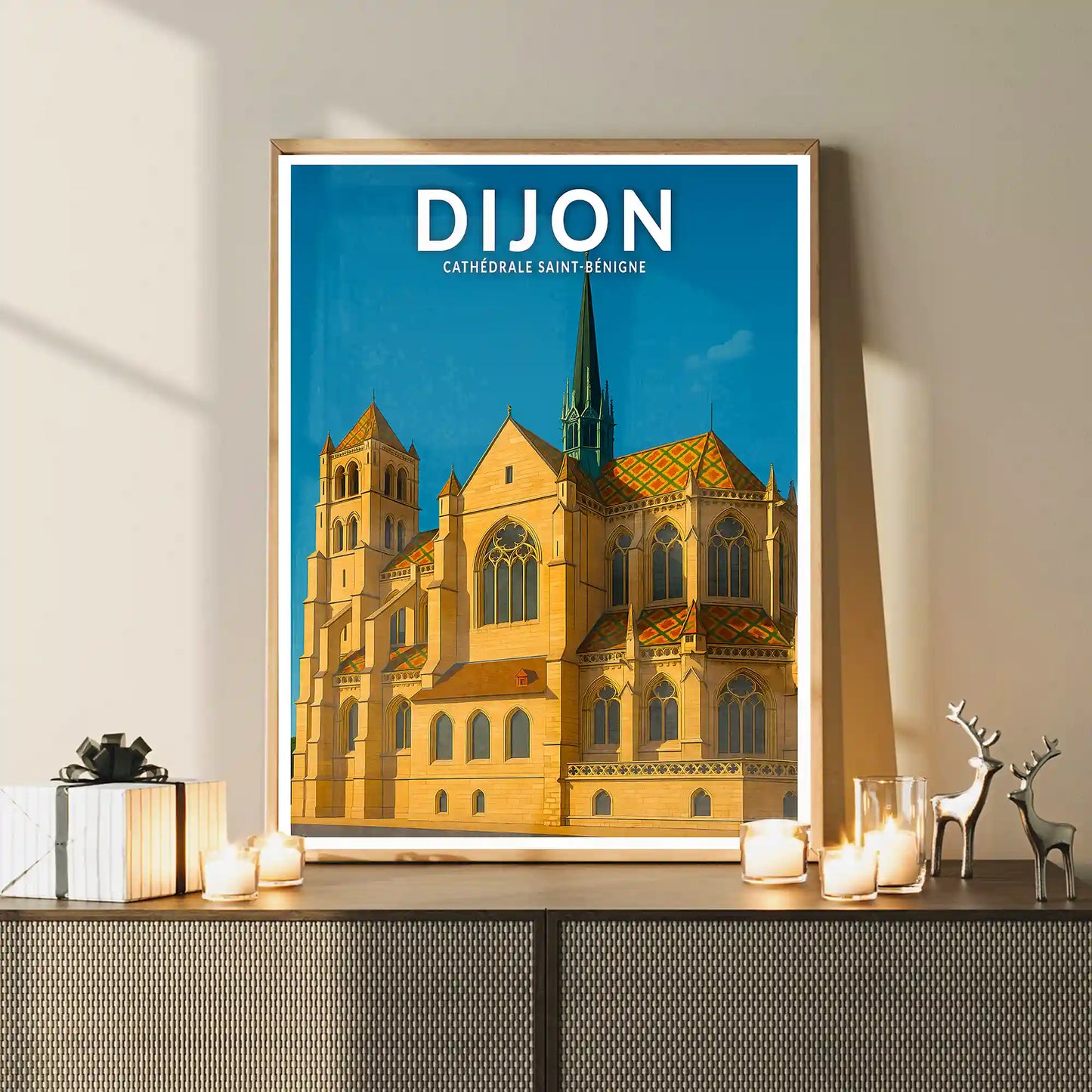 Affiche - Dijon - Cathédrale Saint-Bénigne