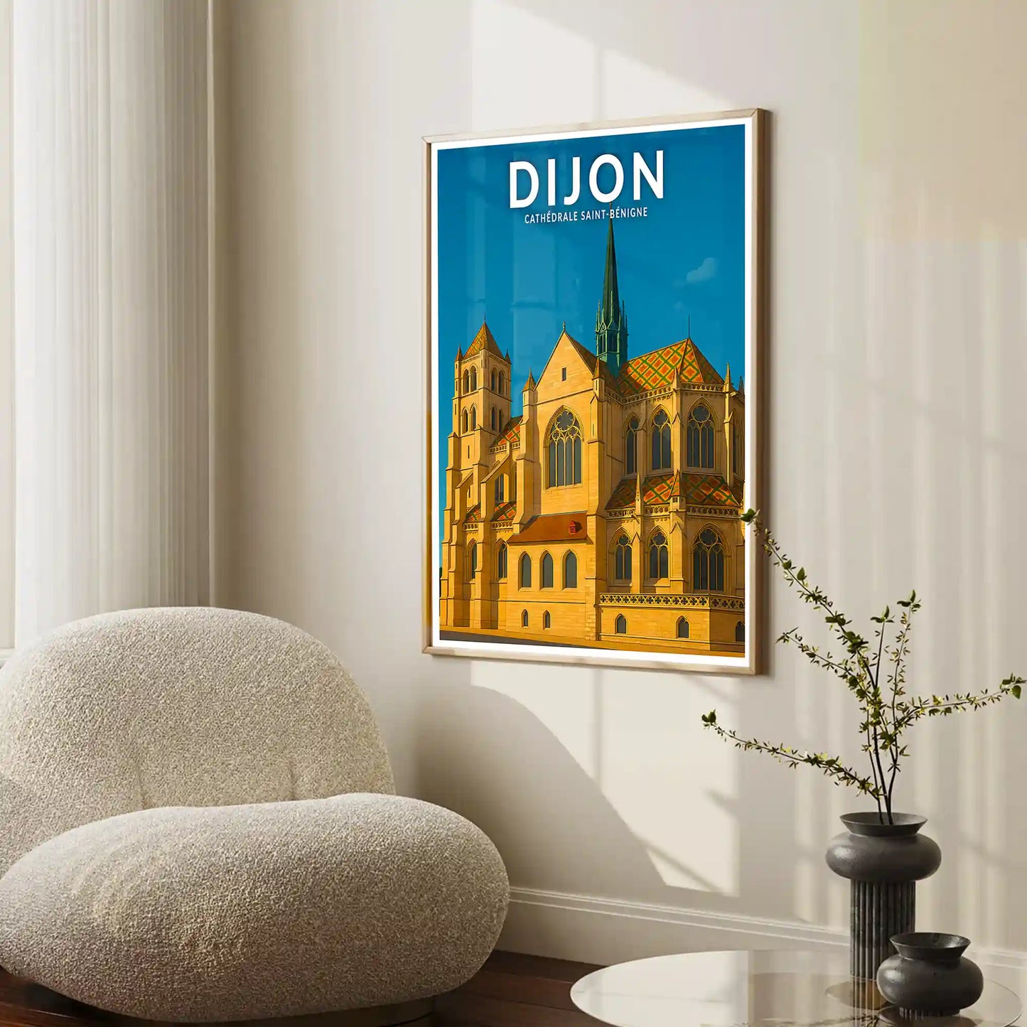 Affiche - Dijon - Cathédrale Saint-Bénigne