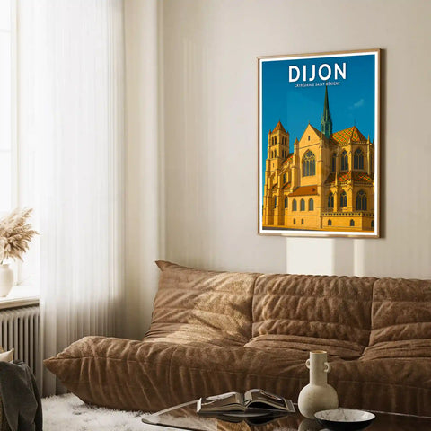 Affiche - Dijon - Cathédrale Saint-Bénigne
