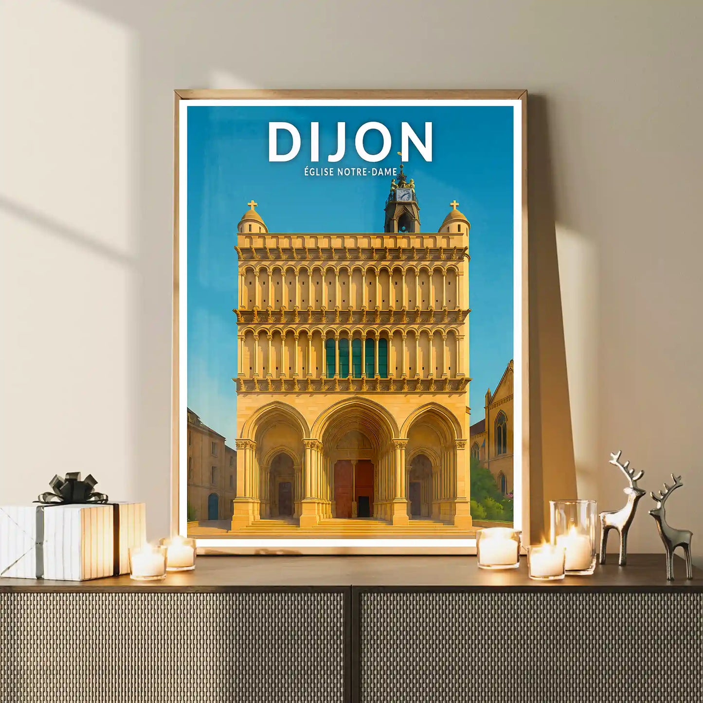 Affiche - Dijon - Église Notre-Dame