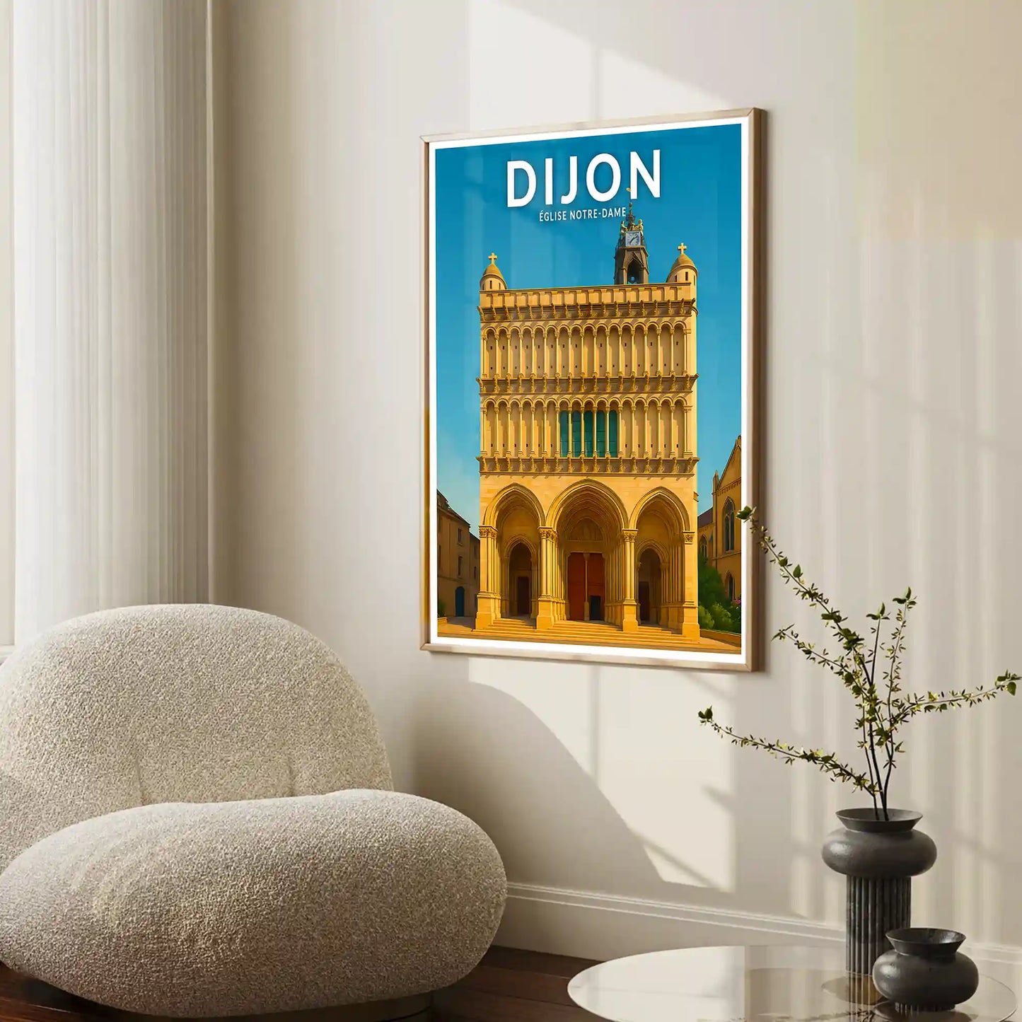 Affiche - Dijon - Église Notre-Dame