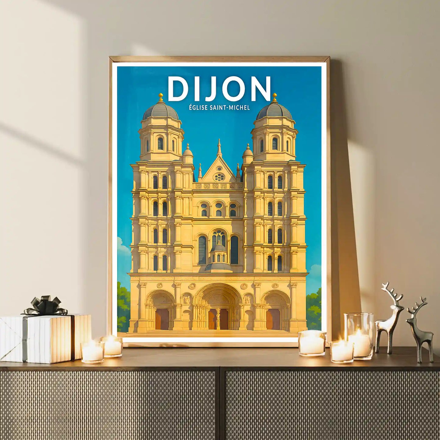 Affiche - Dijon - Église Saint-Michel