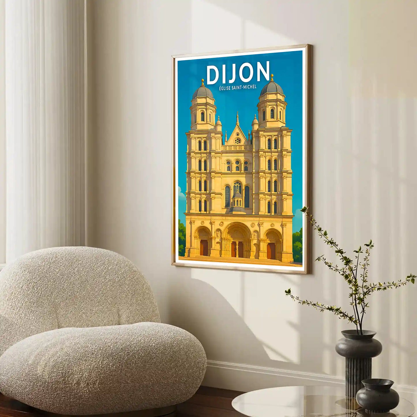 Affiche - Dijon - Église Saint-Michel