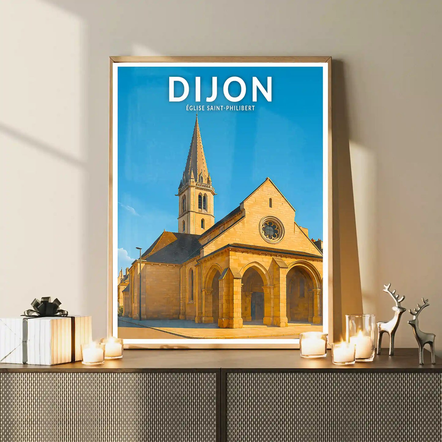 Affiche - Dijon - Église Saint-Philibert