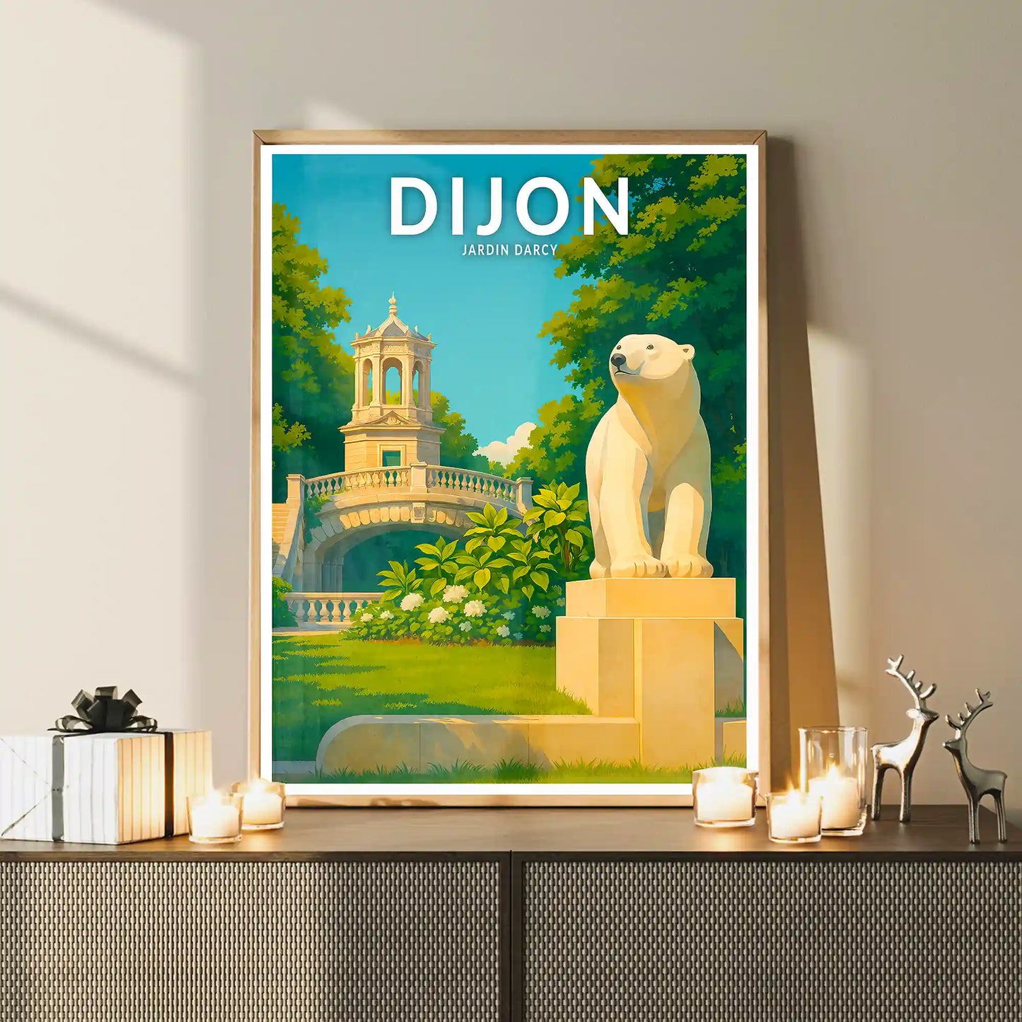 Affiche - Dijon - Jardin Darcy