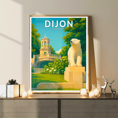 Affiche - Dijon - Jardin Darcy