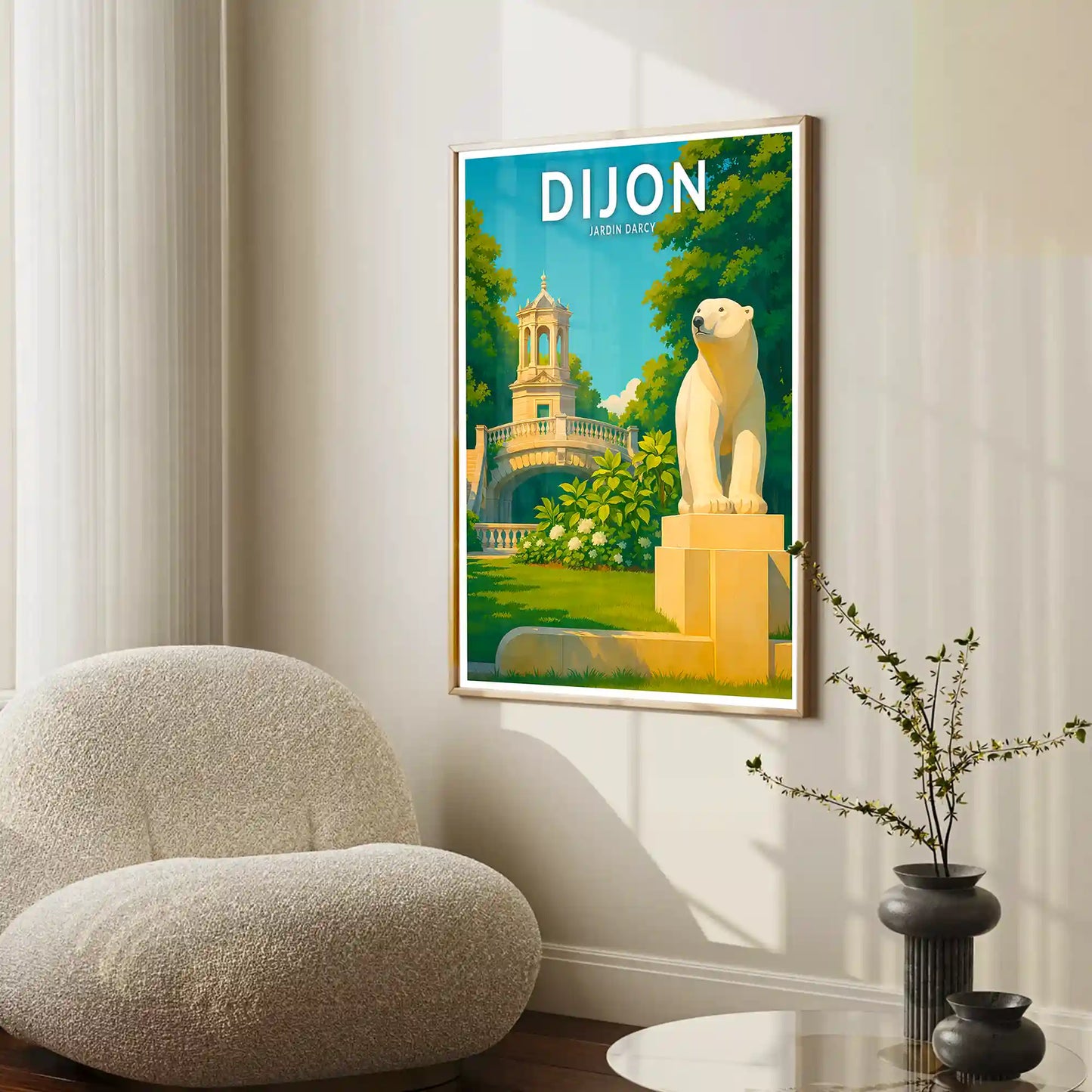 Affiche - Dijon - Jardin Darcy