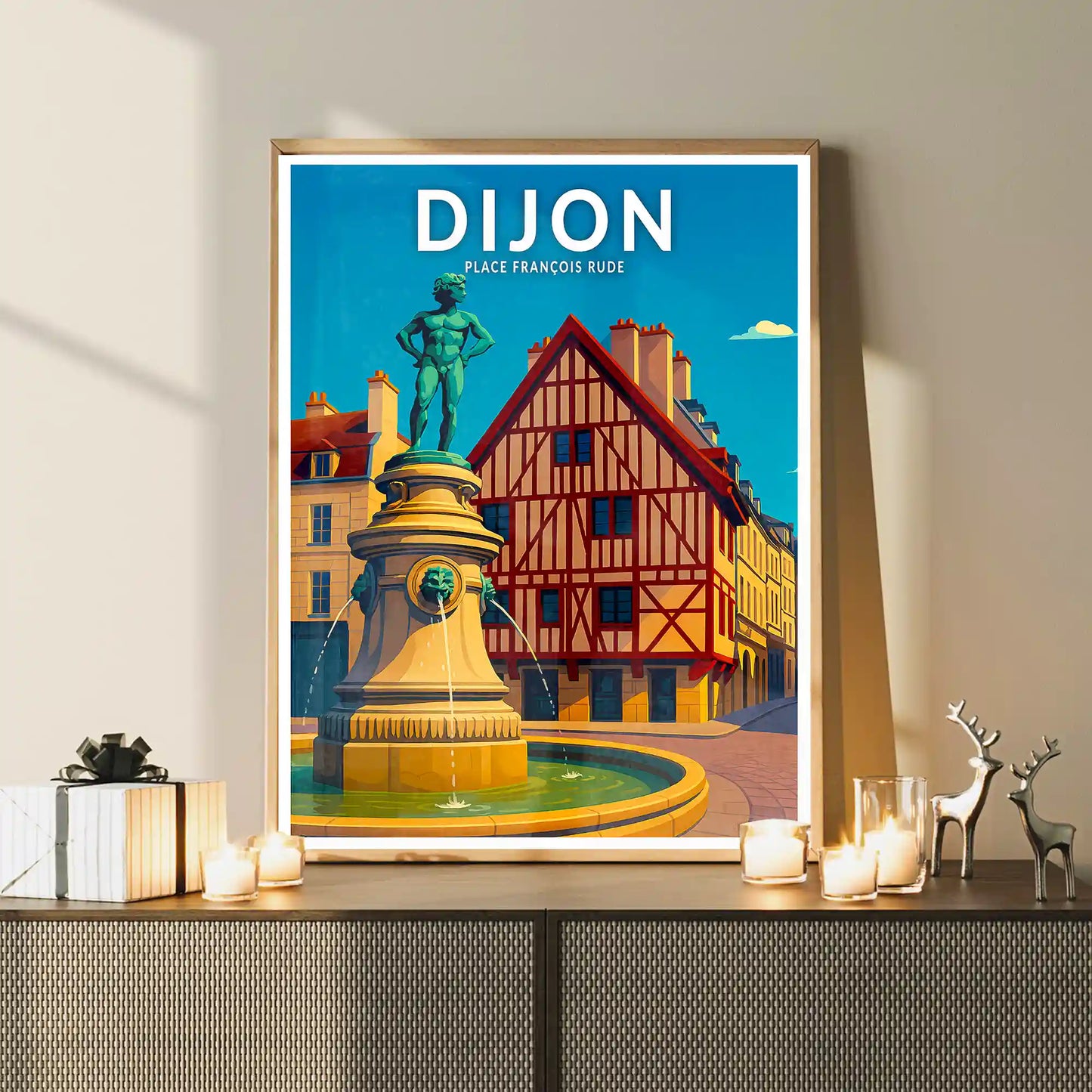 Affiche - Dijon - Place François Rude