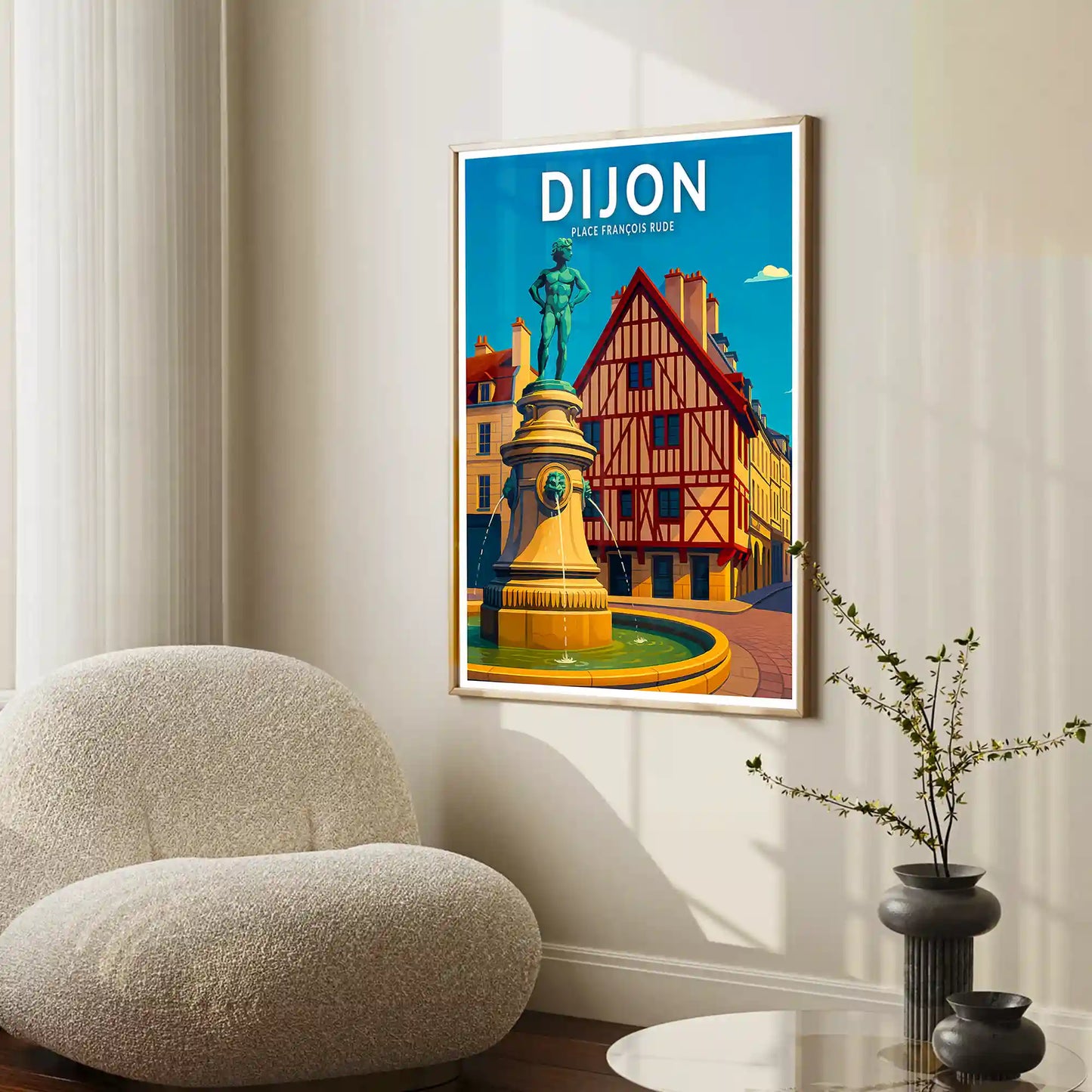 Affiche - Dijon - Place François Rude