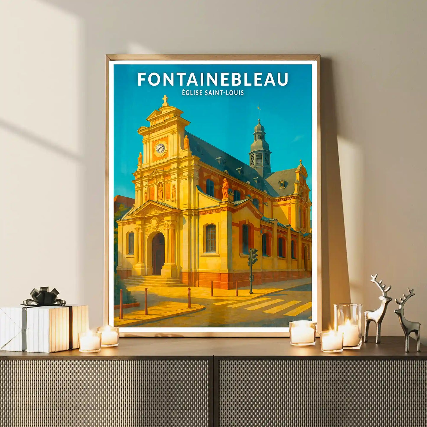 Affiche - Fontainebleau - Église Saint-Louis